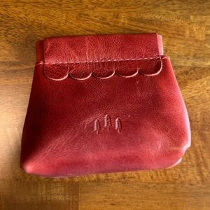 Brownish Red Portland Leather Penny Pouch